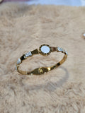White gold time Bangle